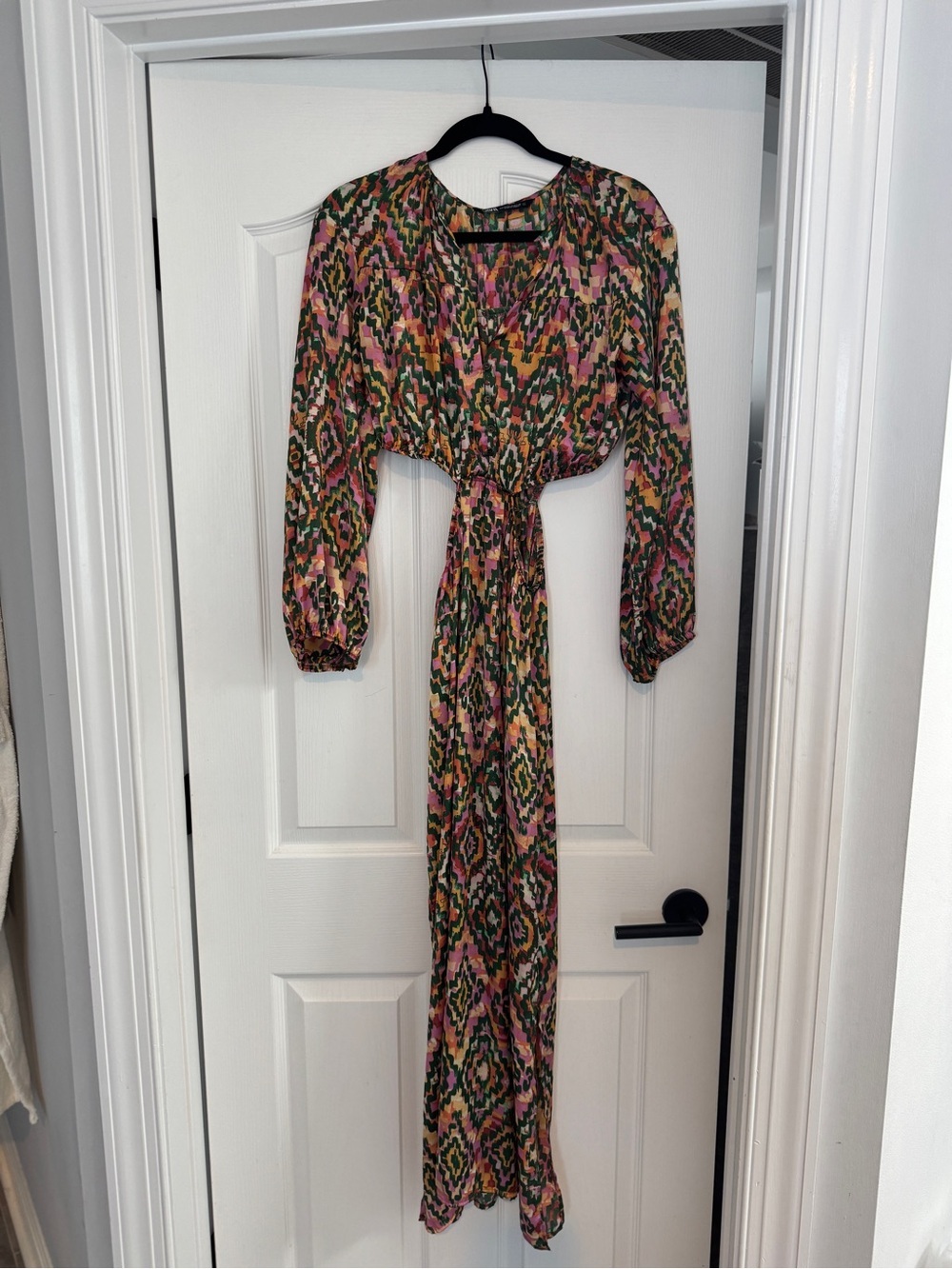 Zara Multicolor Long Sleeve Midi Dress - Picture 3 of 3